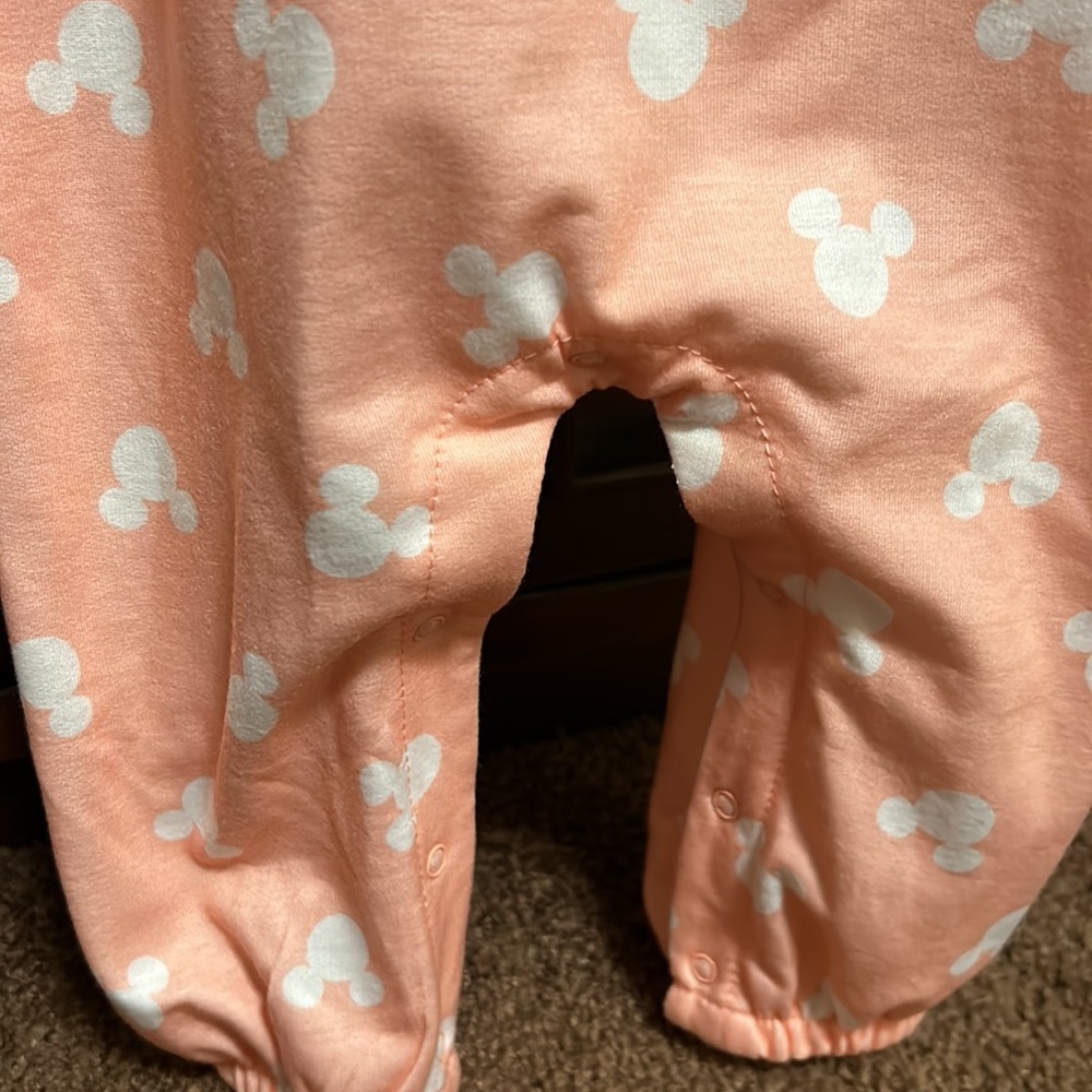 Disney Minnie Mouse Baby Girls Peach Color   Romper. Size 24 months NWOT. - Picture 6 of 6